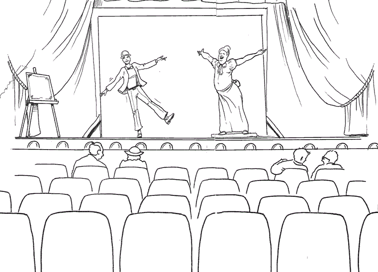 Teatro animado para colorear - Imagui