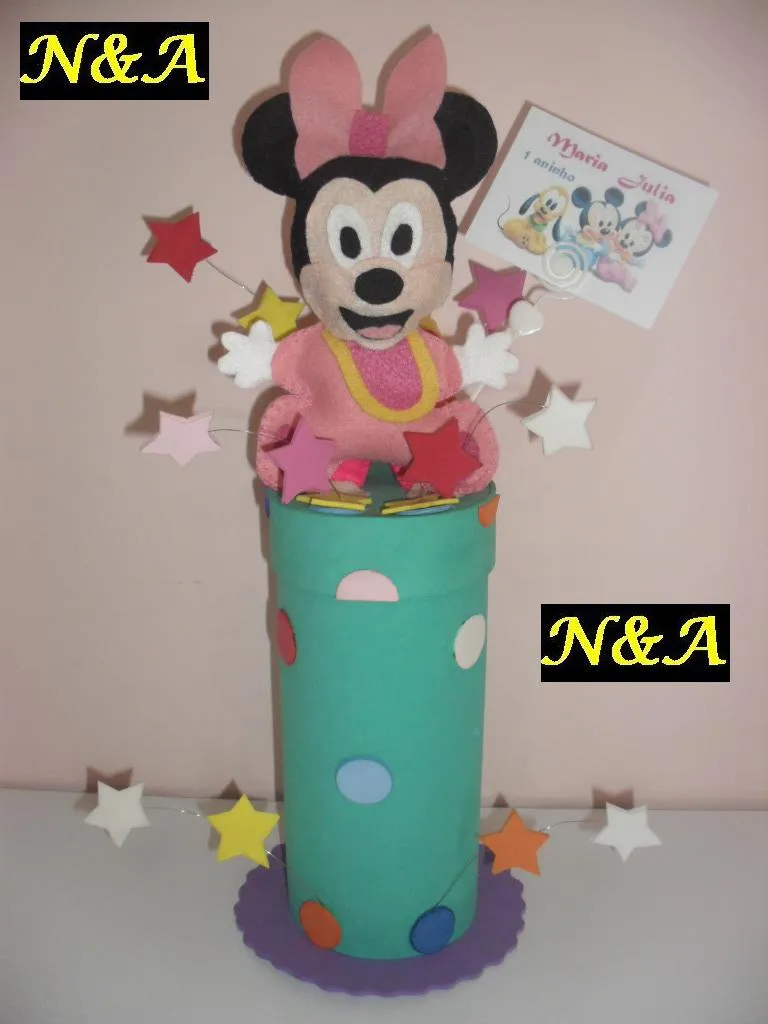 artesanatos: Centro de Mesa Disney Baby - Minnie