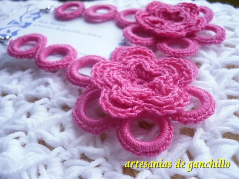 artesanias de ganchillo Azu Barón: pendientes de ganchillo crochet