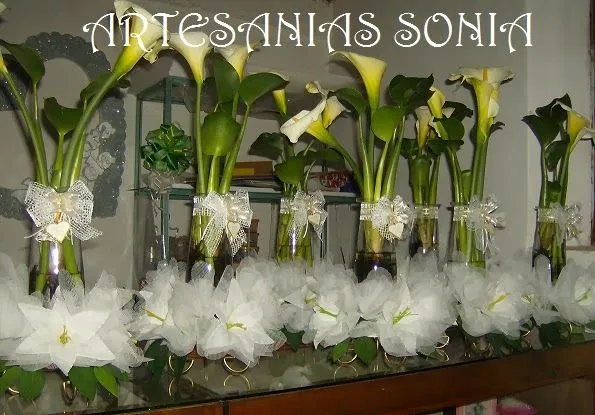 Artesanias Sonia: CENTROS DE MESA PARA BODA