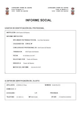 ARTÍCULOS INFANTILES: MODELO DE INFORME SOCIAL PARA UN TRABAJADOR ...