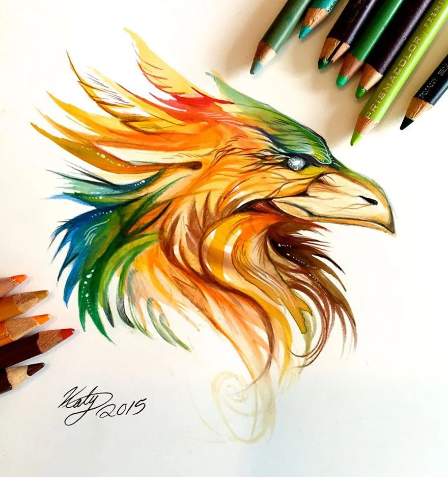 Las artísticas ilustraciones de animales hechas con plumones y ...