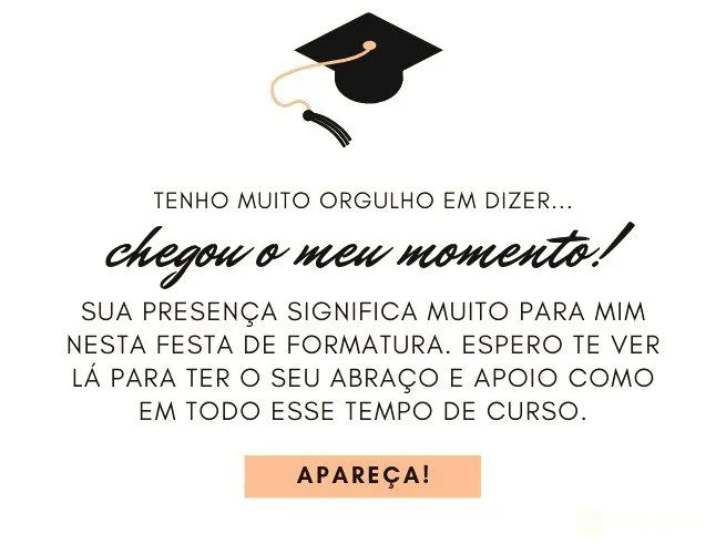 As 43 mensagens mais lindas e criativas para seu convite de formatura 