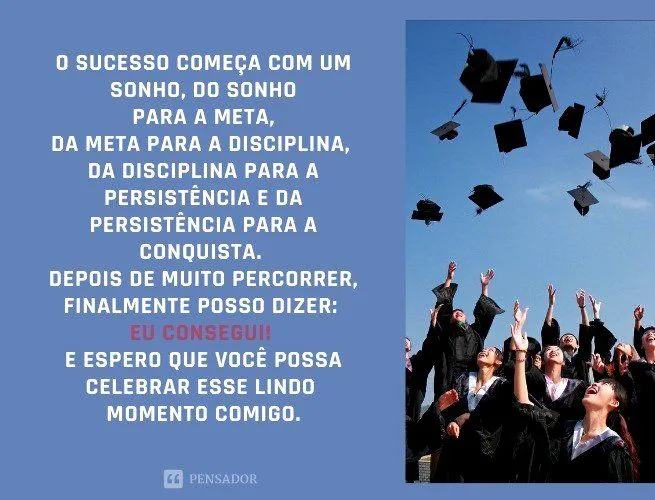 As 43 mensagens mais lindas e criativas para seu convite de formatura 