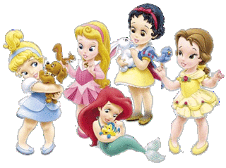 As princesas baby para decoupage | Imagens para Decoupage