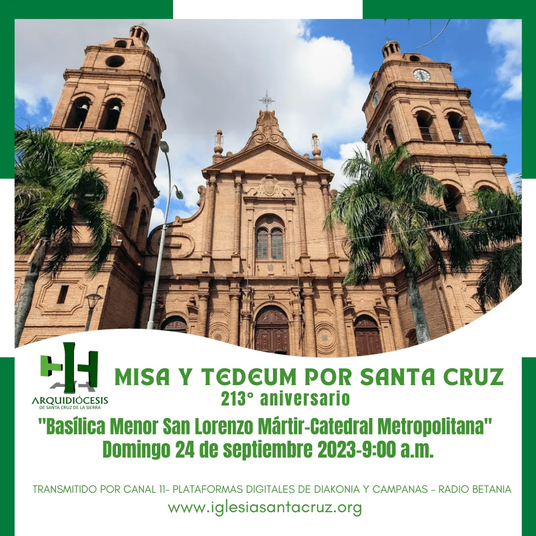 ASC – Invitación a Misa y Tedeum por el 213 aniversario de Santa Cruz