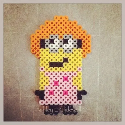 Ashley Glidewell Fine Art and Crafts - Minion #perler #perlerbeads ...