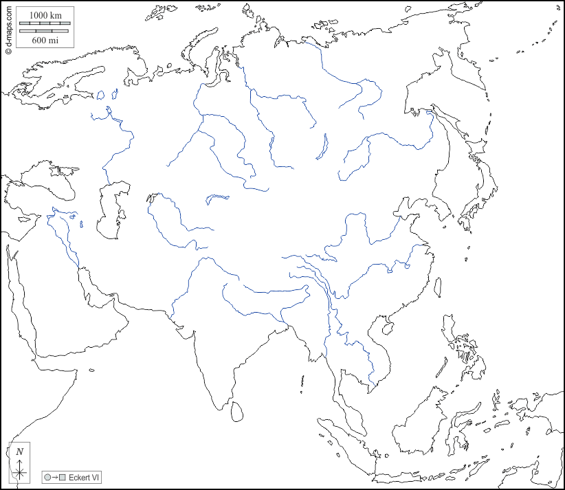 Asia: Mapa gratuito, mapa mudo gratuito, mapa en blanco gratuito ...