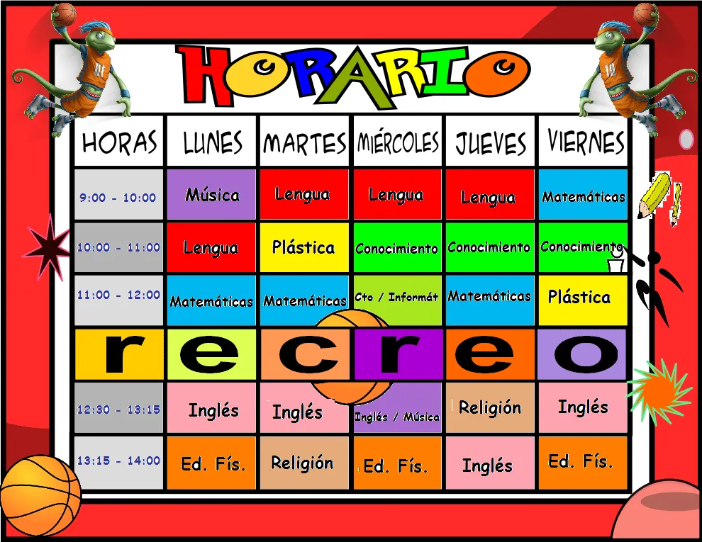 Asignaturas escolares para imprimir - Imagui