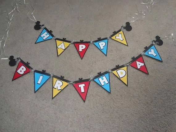 At Studio D: Mickey Mouse Birthday Banner [For Sale]