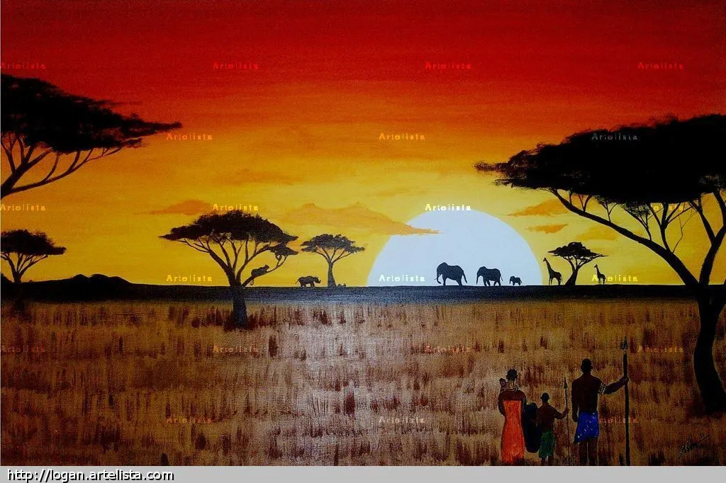 Atardecer en AFRICA Logan Castillo - Artelista.