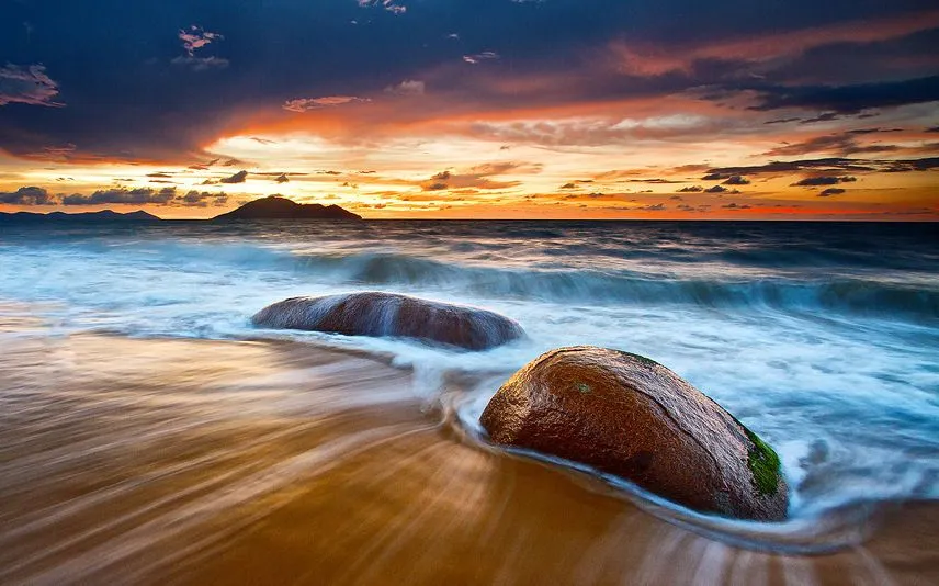 Atardecer en la playa HD - Imagui