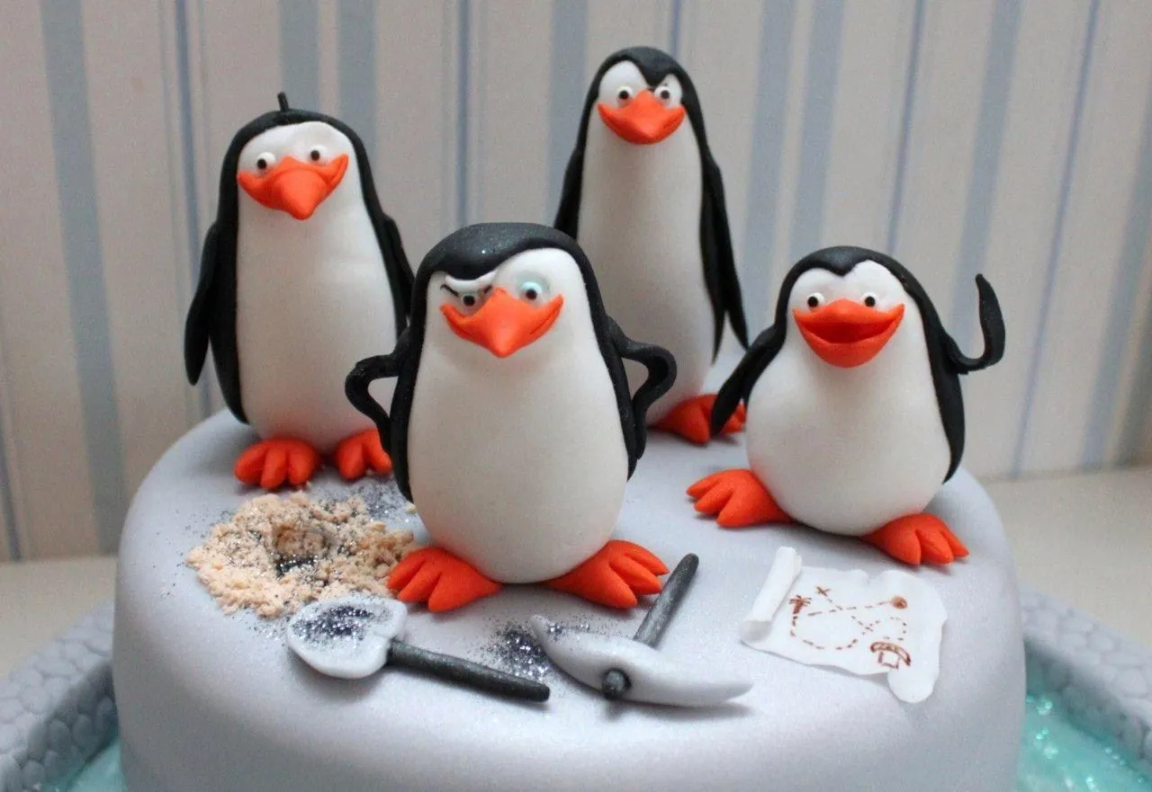 Atelier Sucrème: Pastel Los pingüinos de Madagascar