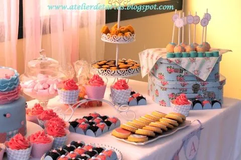 Atelier de Tartas: Mesa Dulce Cumpleaños Shabby Chic Vintage