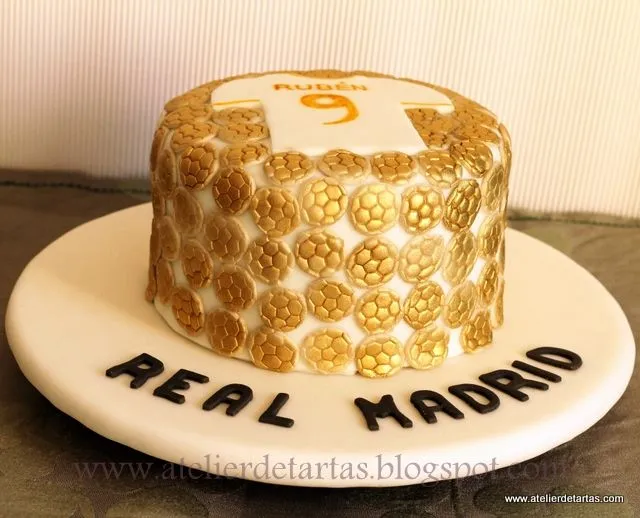 Atelier de Tartas: Tarta Fondant Cumpleaños Real Madrid