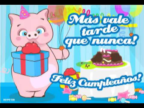 Tarjetas de cumpleaños atrasadas gratis - Imagui