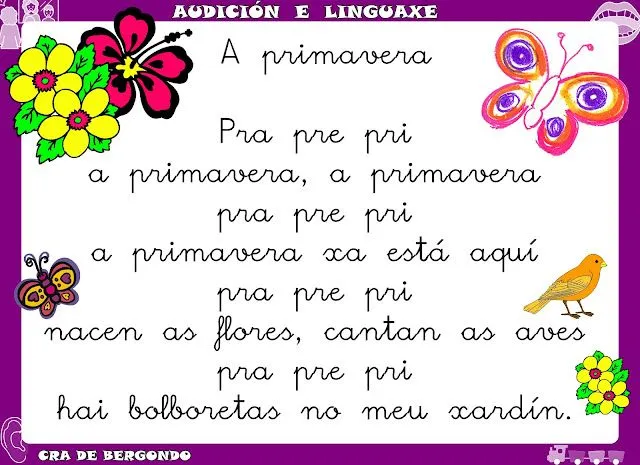 AUDICIÓN E LINGUAXE: Poema da primavera