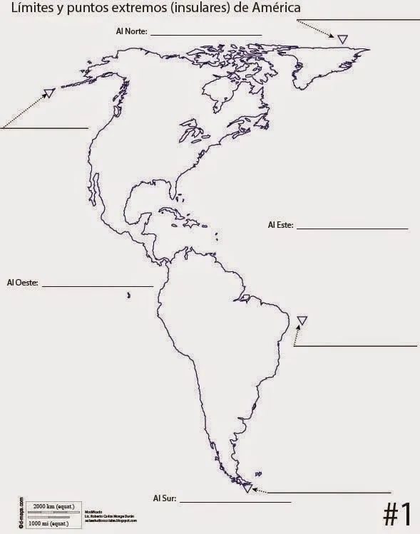 Aula de Estudios Sociales: Mapas de América