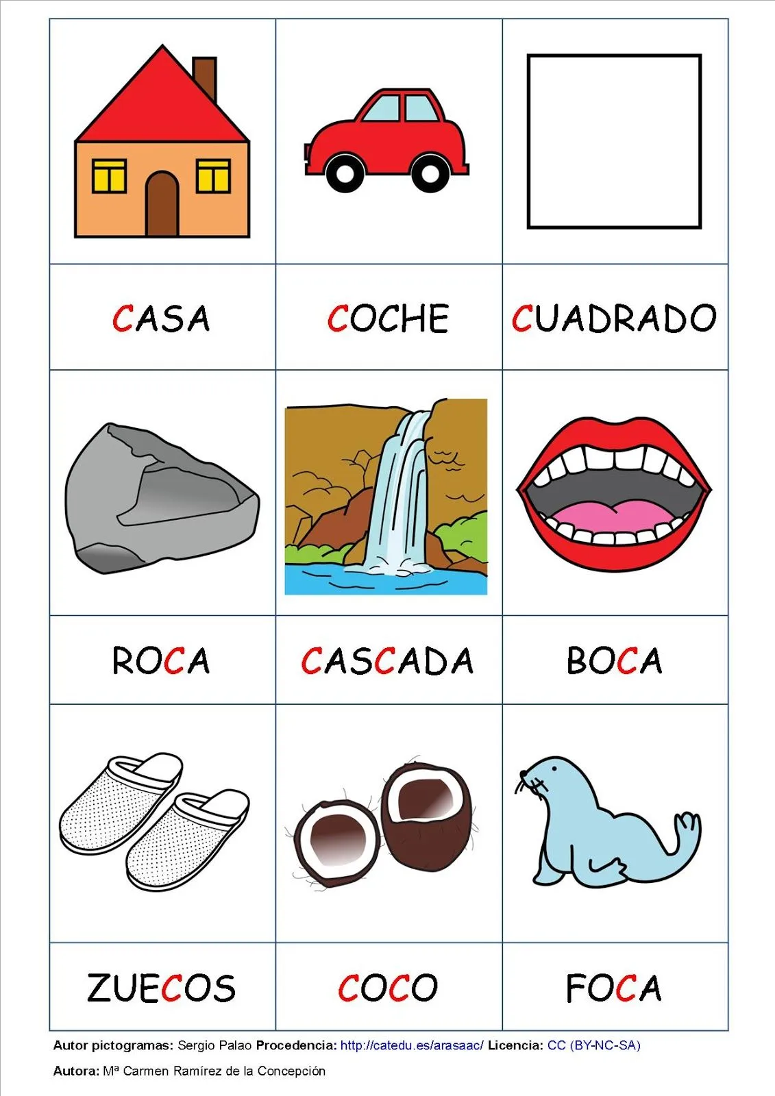 Aula de Infantil, 1º y 2º de Primaria de Viguera: LETRA C