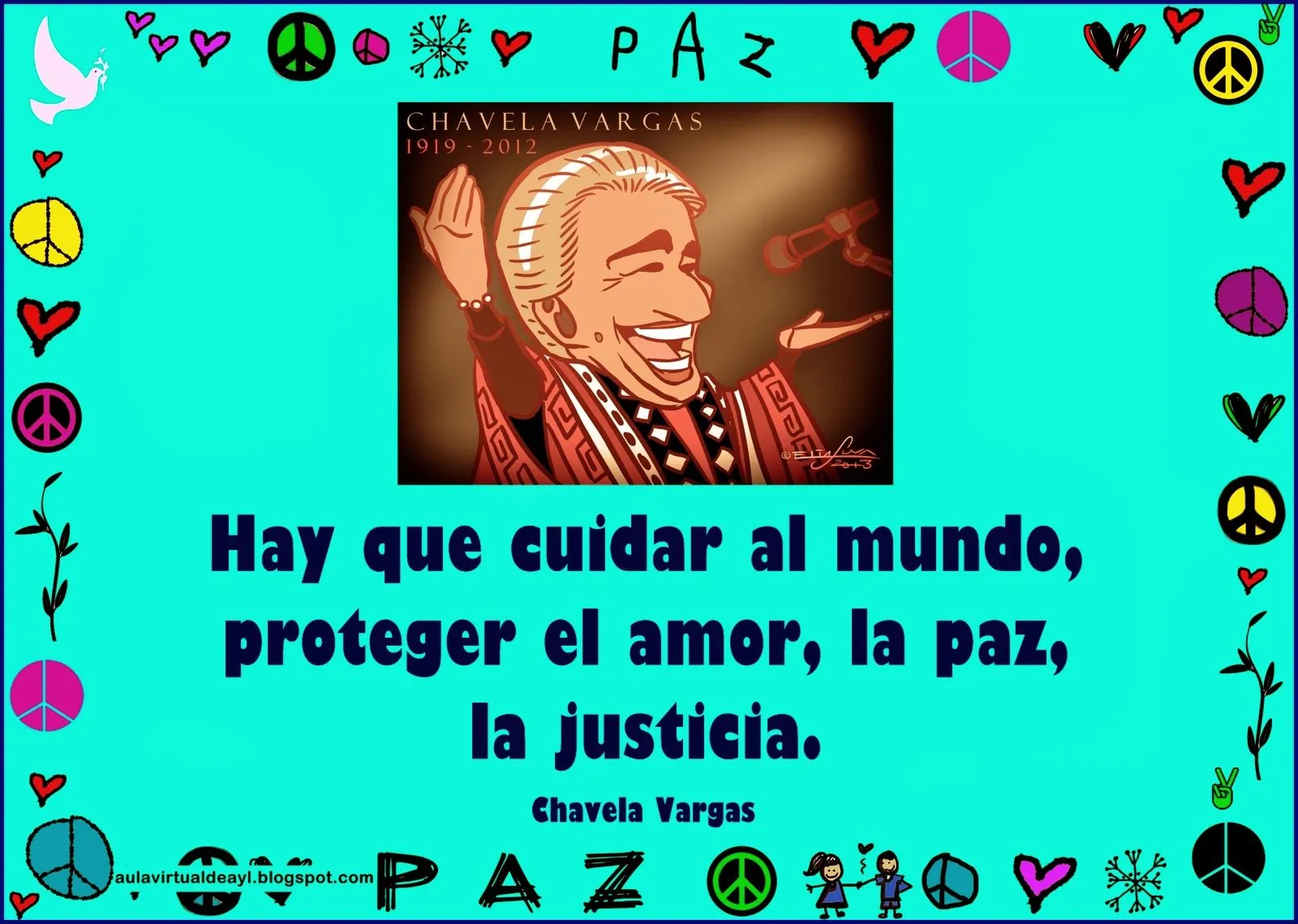 Aula virtual de audición y lenguaje: Frases de la paz