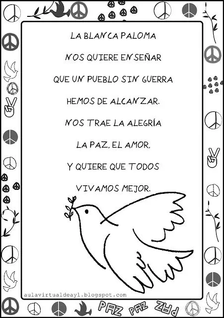 Aula virtual de audición y lenguaje: Poemas de la PAZ