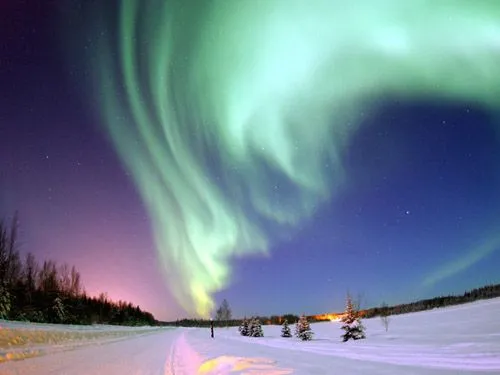 La aurora boreal en Alaska