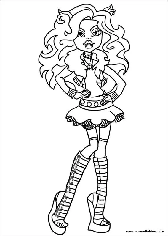 Ausmalbilder von Monster High zum Drucken