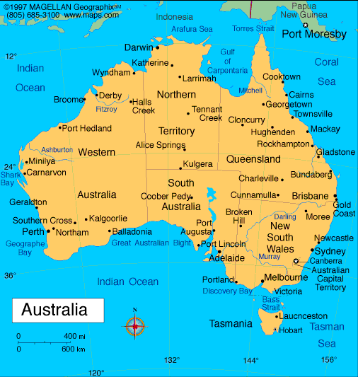 Australia Atlas: Maps and Online Resources | Infoplease.