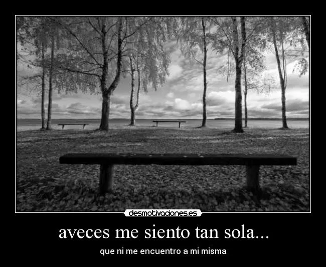 aveces me siento tan sola... | Desmotivaciones