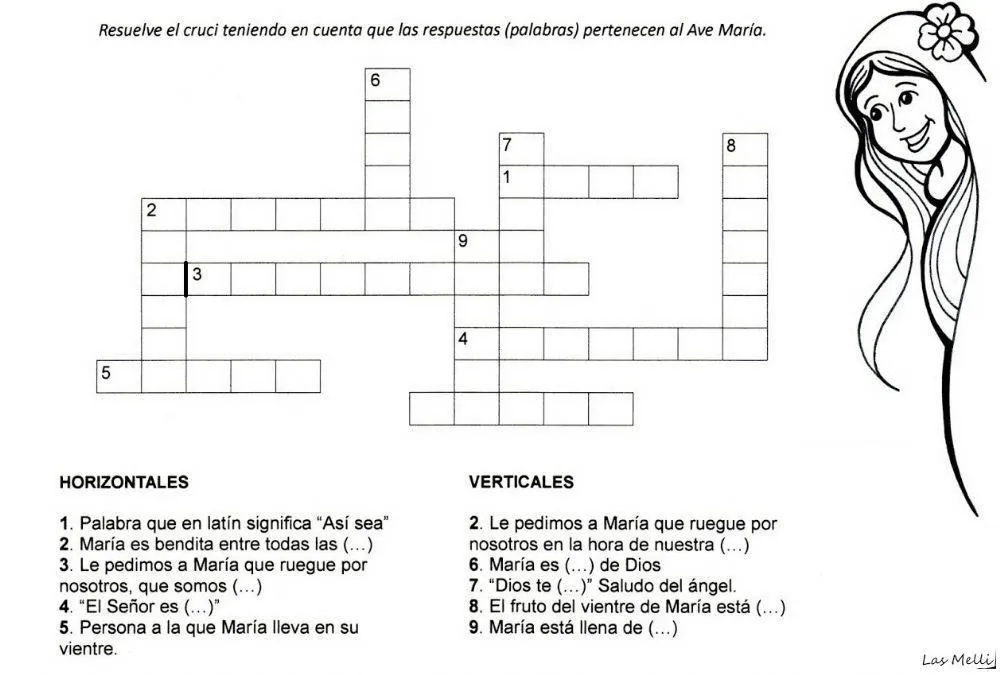 Avemaría - Crucigrama worksheet | Live Worksheets