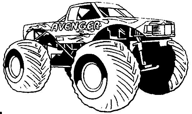 Avenger monster truck | Kids' Coloring Pages | Pinterest