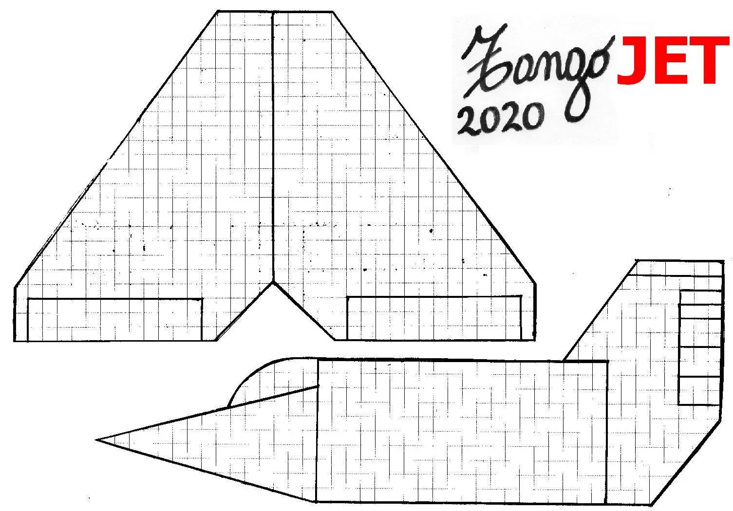 AVION DE CARTON Y ROLLO DE PAPEL HIGIENICO TANGO 2020