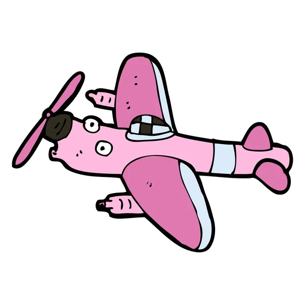 avión de combate Rosa dibujos animados — Vector stock ...