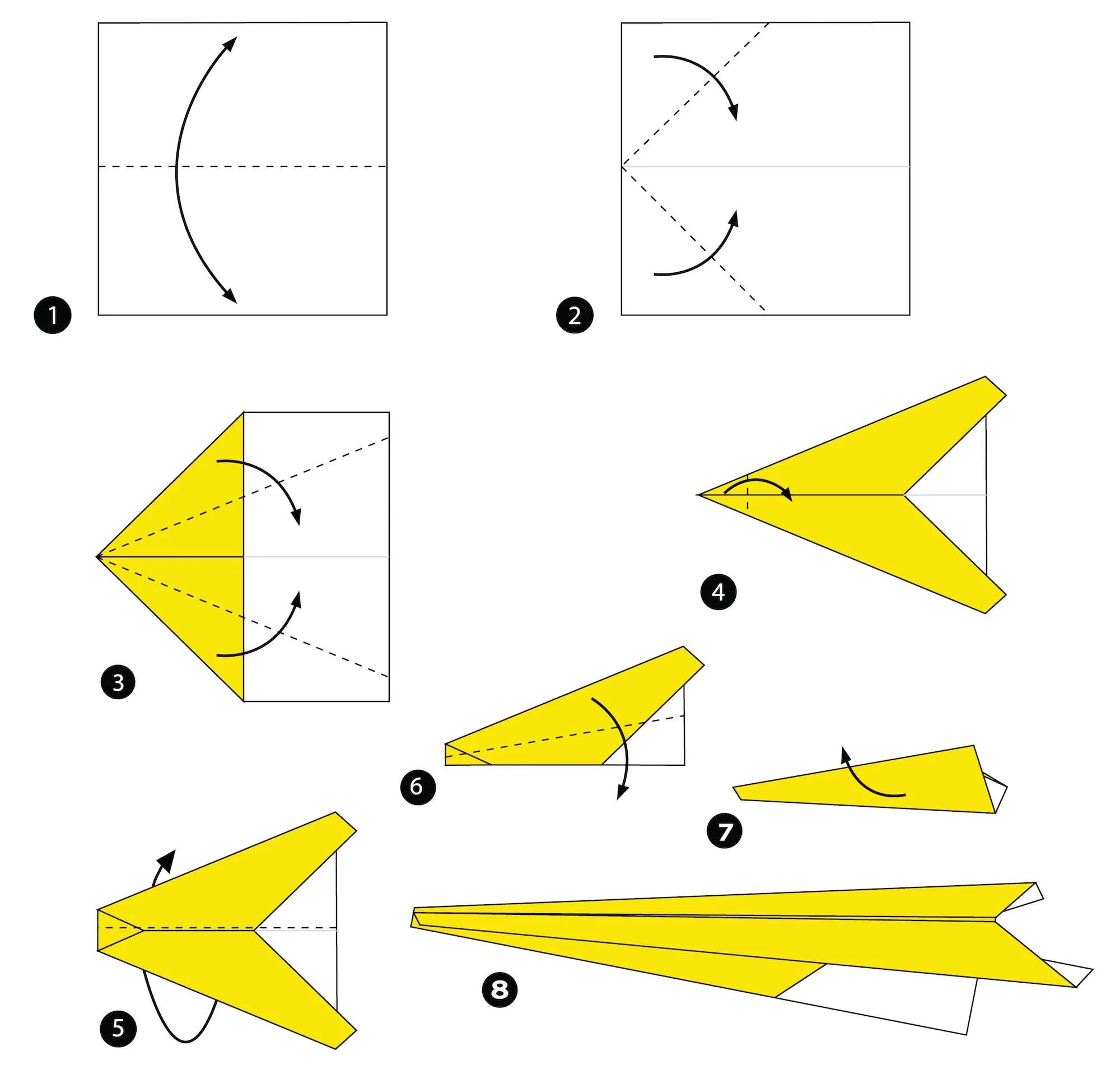 Cómo hacer un avión de papel que vuele mucho tiempo + 10 plantillas