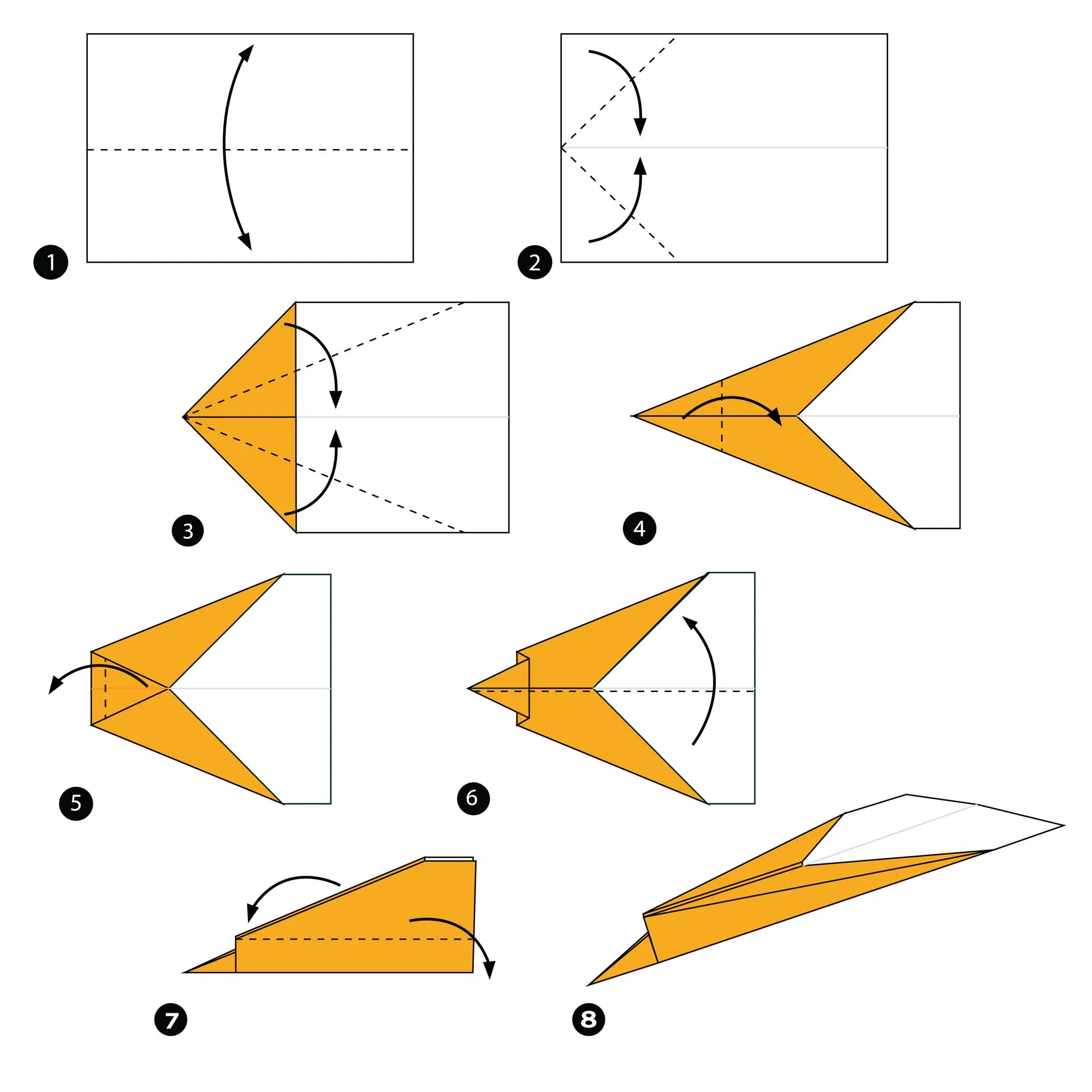 Cómo hacer un avión de papel que vuele mucho tiempo + 10 plantillas