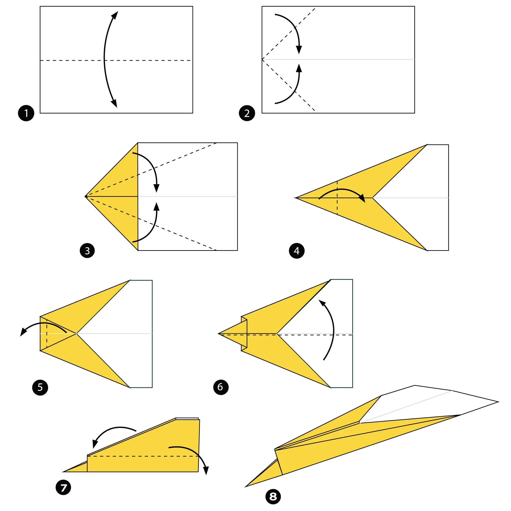 Cómo hacer un avión de papel que vuele mucho tiempo + 10 plantillas