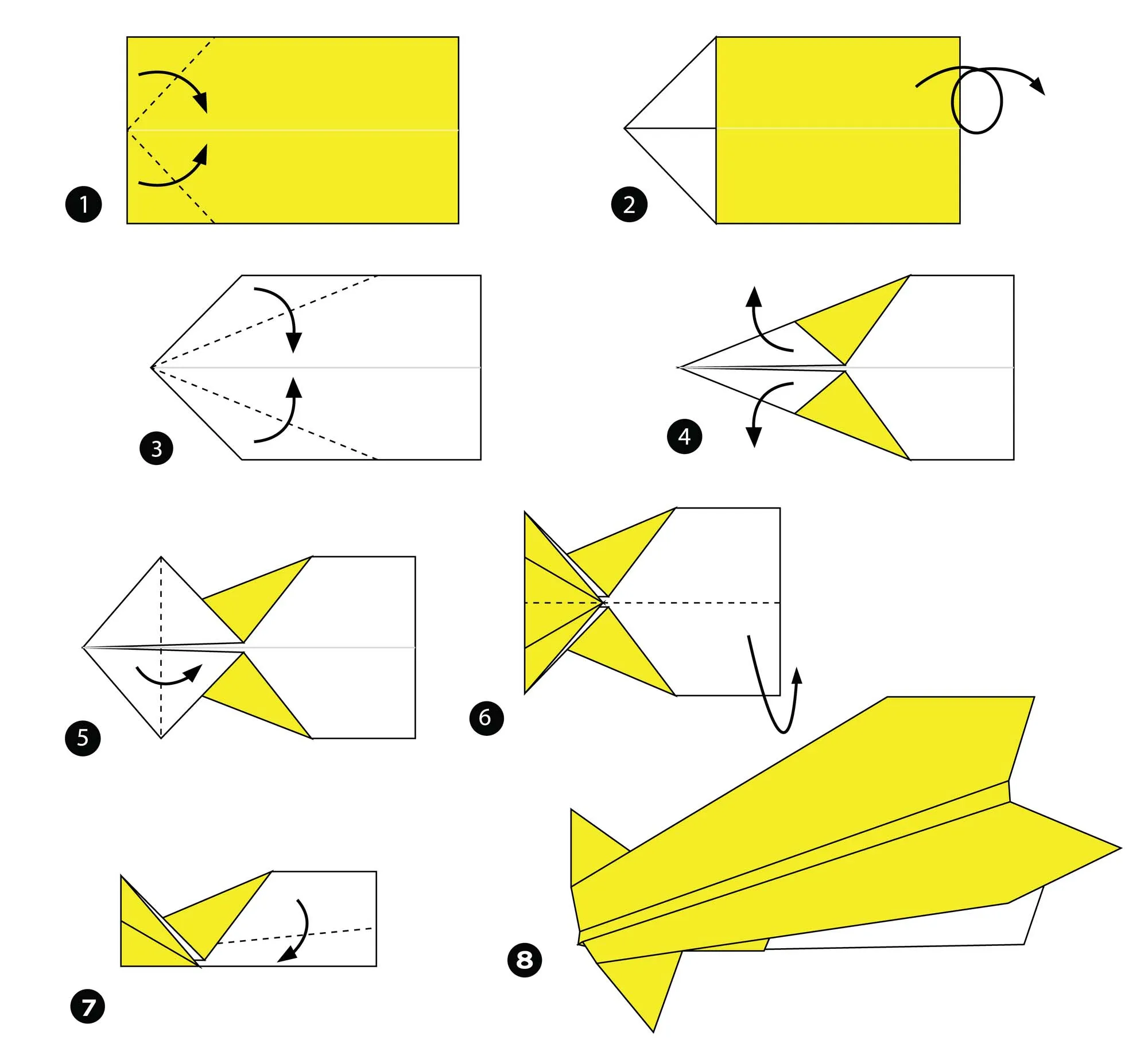 Cómo hacer un avión de papel que vuele mucho tiempo + 10 plantillas