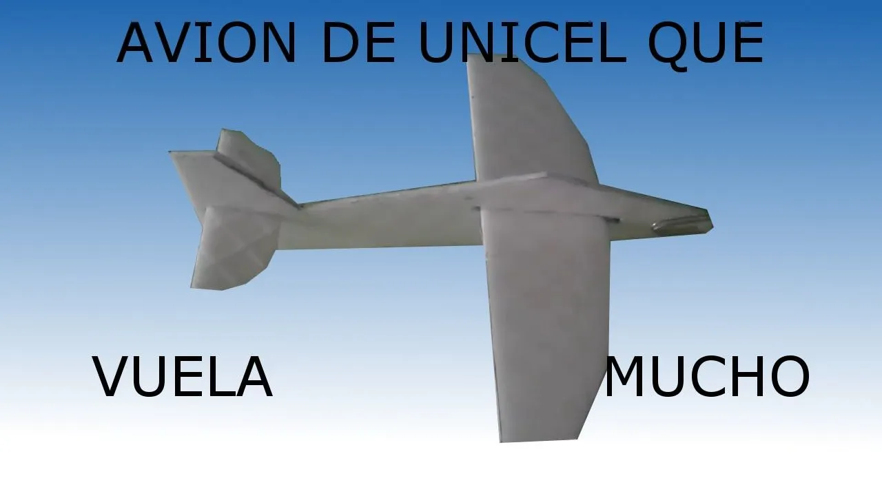 Como hacer un avion de unicel que planee mucho - YouTube