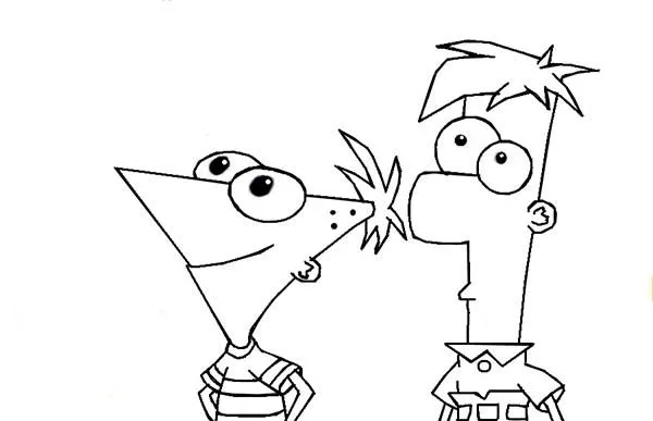 Awesome Phineas and Ferb Coloring Page | Kids Play Color