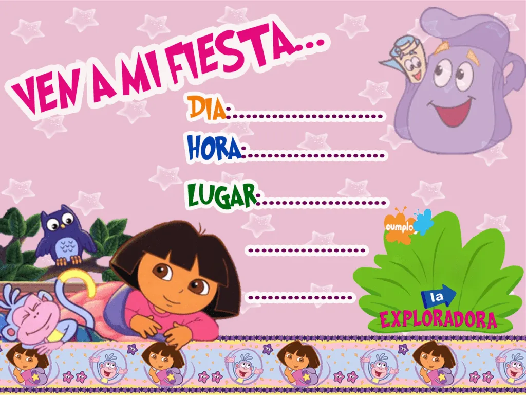 Ayuda con invitacion de dora | Fiestas | Pinterest | Dora la ...