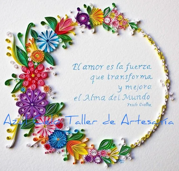 Azul Cielo Taller de Artesania: QUILLING O FILIGRANA EN PAPEL.