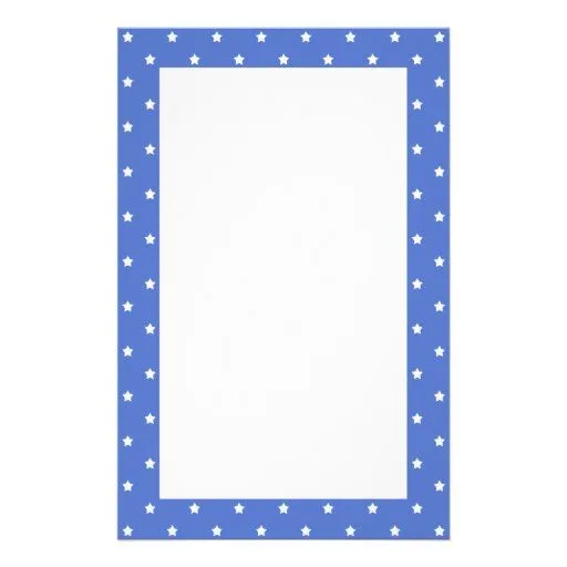 Azul con las estrellas blancas. Modelo Papeleria de Zazzle.