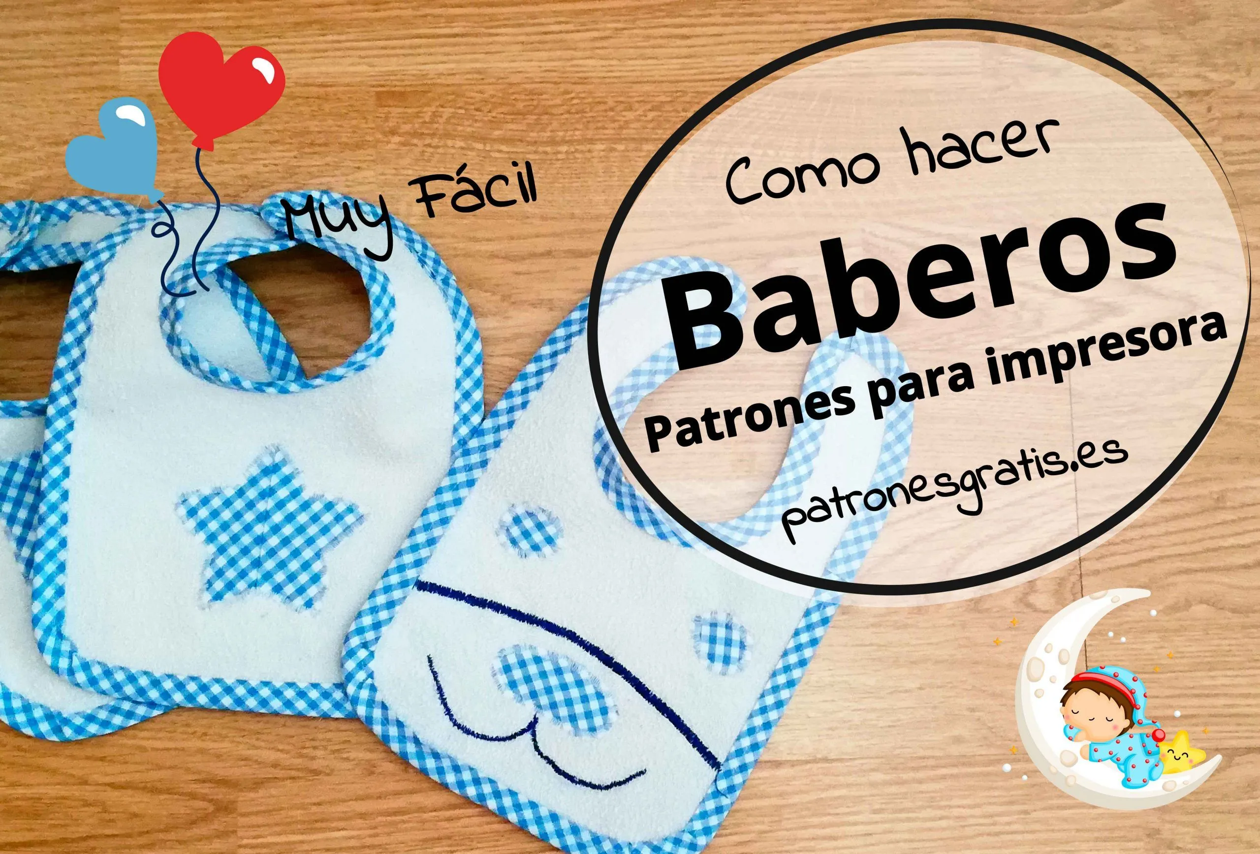 Como hacer baberos paso a paso – Patrones para impresora - Patrones gratis
