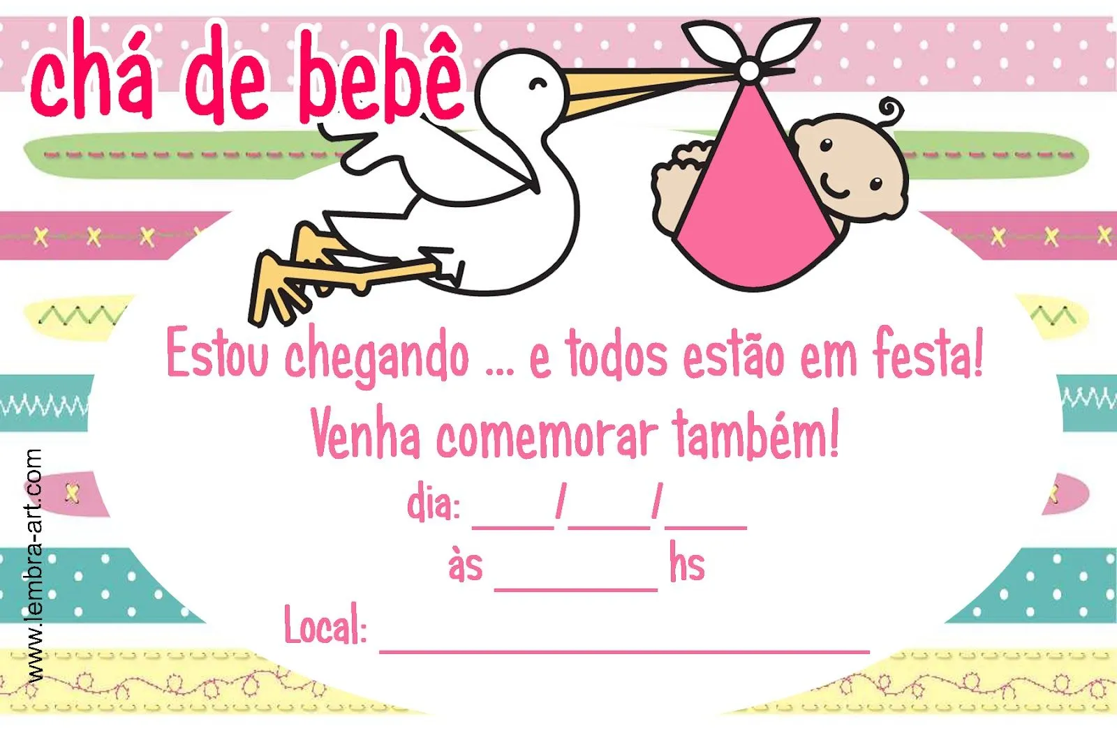 Baby Blog: Convite Chá de Bebê Seme Pronto