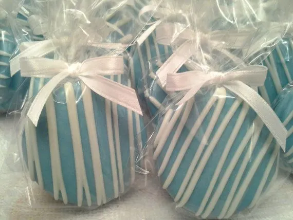 Baby Blue Chocolate Covered Oreos Cookies Baptism Favors ...