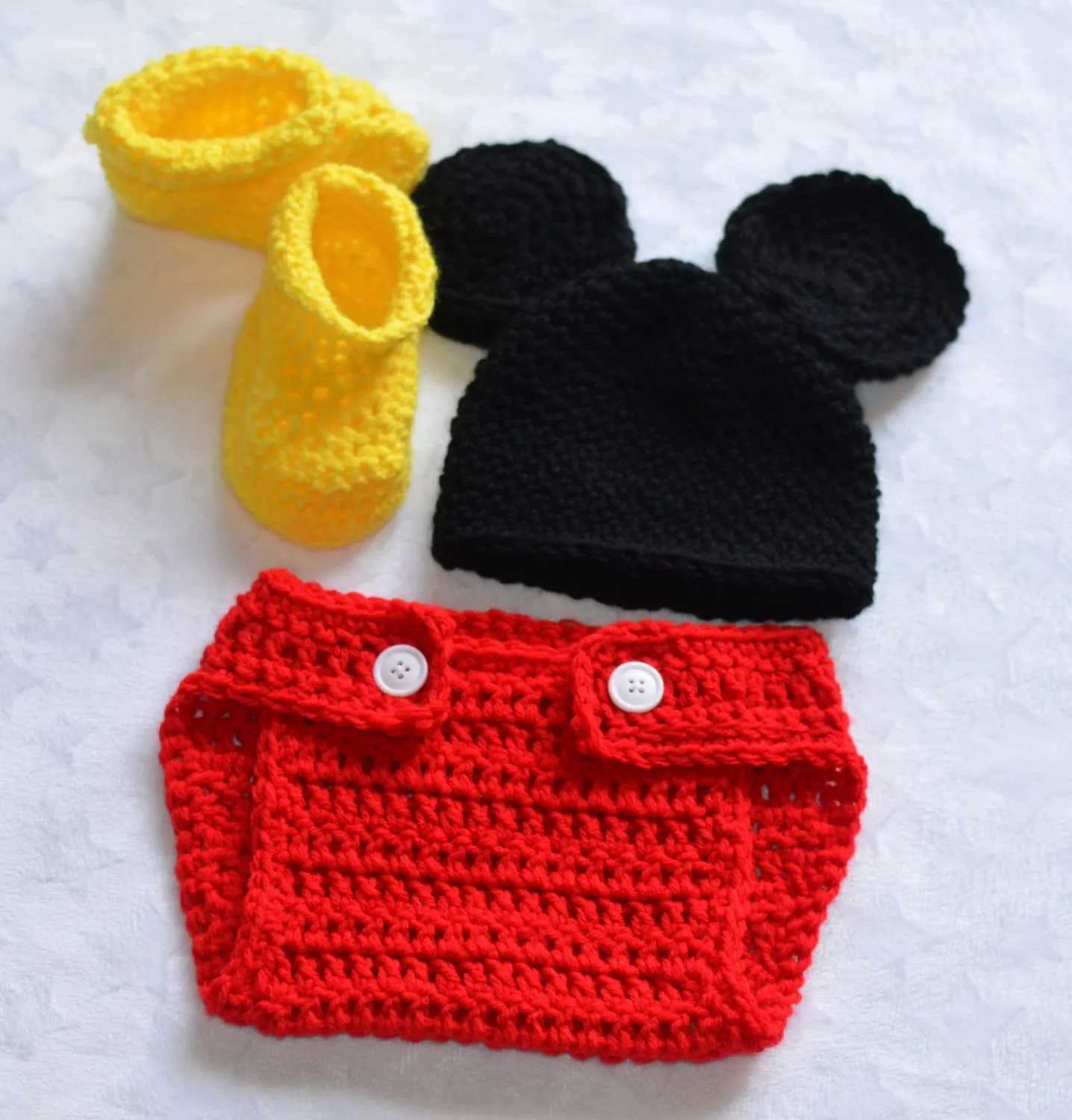 Baby Boy Mickey Mouse Crochet Outfit Newborn by ChildishDreams