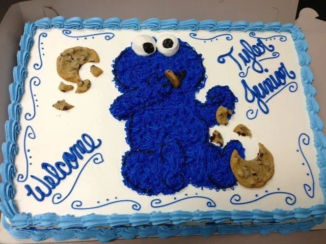 Baby Cookie Monster Shower Cake | Baby Showers | Pinterest