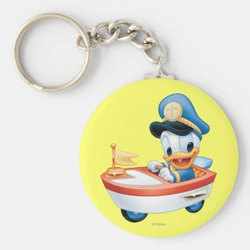 Baby Donald in Boat Key Chain from Zazzle.