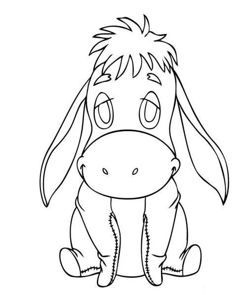 Baby Eeyore Coloring Page For Kids | coloring pages.. | Pinterest