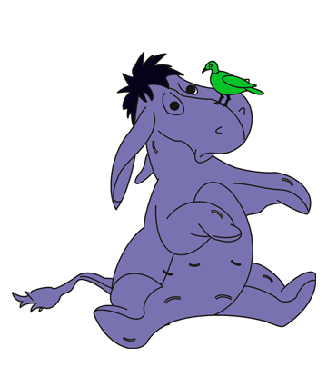 Baby Eeyore Coloring Pages for Kids to Color and Print